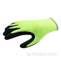 Hespax anti Wear Sandy Nitrile Safety Work Gloves
